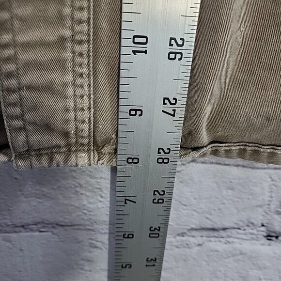 Carhartt Shacket Workwear Shirt Mens L Tan Brown 509MRH Distressed Flaw - Picture 11 of 16